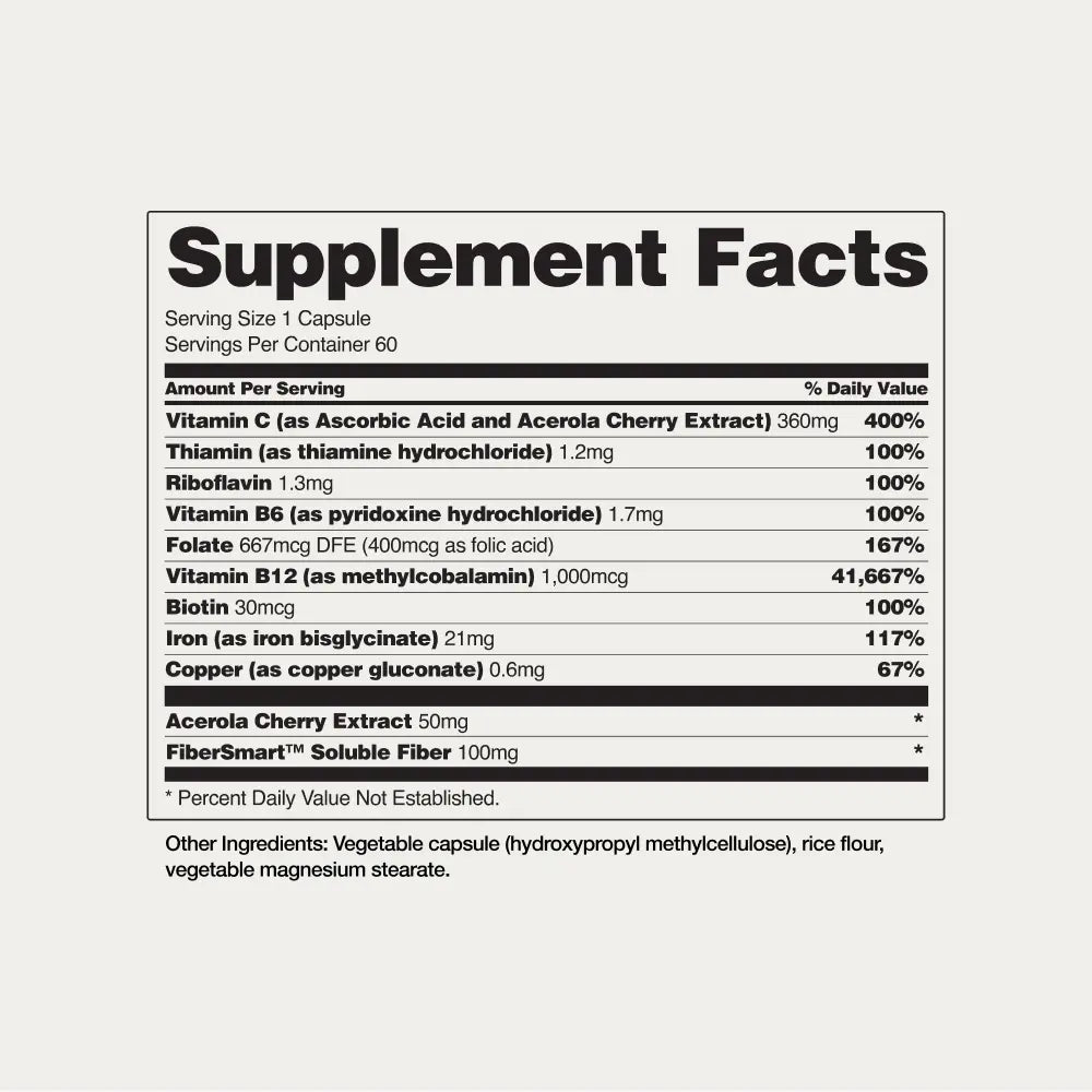 Elevate Your Energy with Snap Supplements Iron Builder - 60 Natural Capsules for Immune Support and Enhanced Vitality!