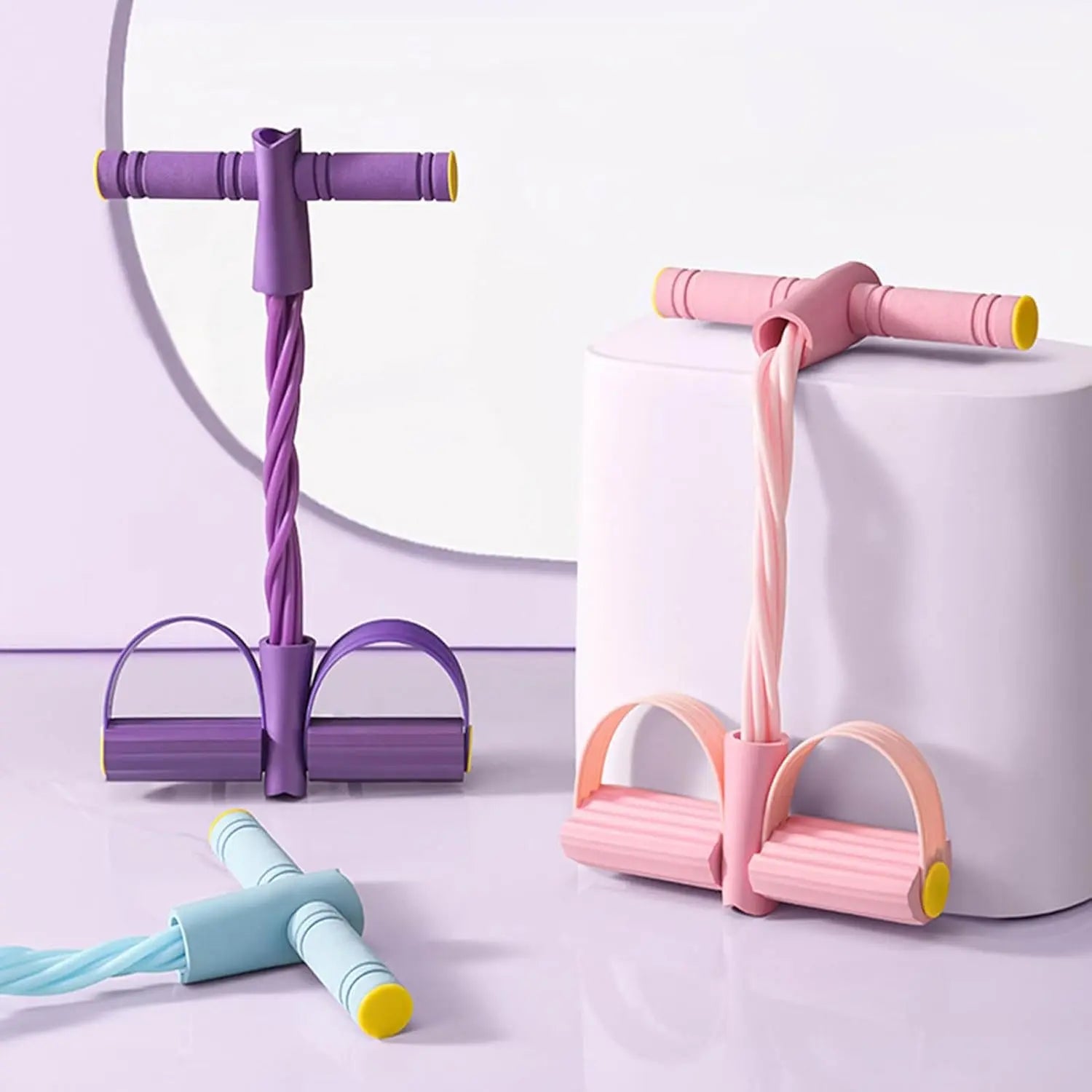 Elevate Your Home Workouts with the Fitness Resistance Bands Foot Ankle Puller Trainer - Perfect for Strength and Body Shaping