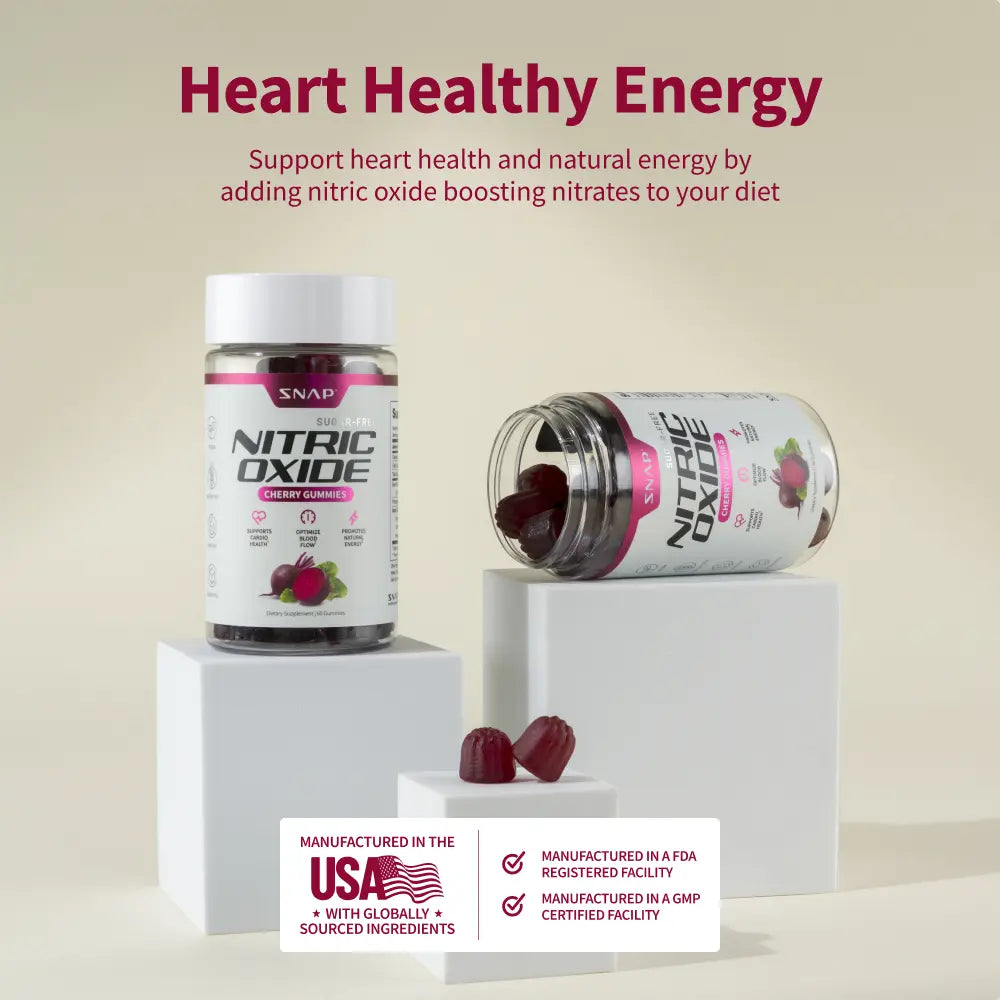 Snap Supplements - Nitric Oxide Gummies Bundle - Cherry + Peach Flavor