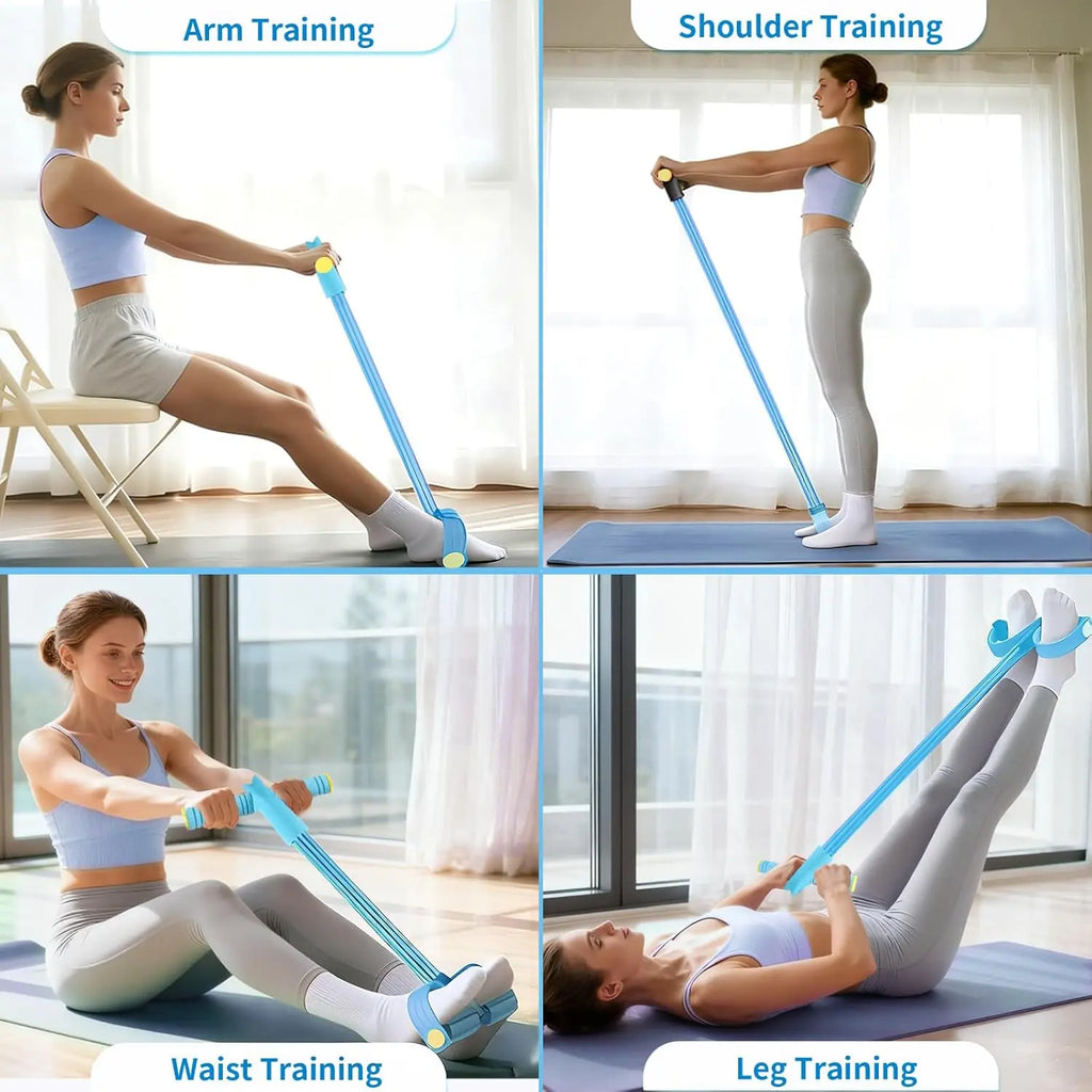 Elevate Your Home Workouts with the Fitness Resistance Bands Foot Ankle Puller Trainer - Perfect for Strength and Body Shaping