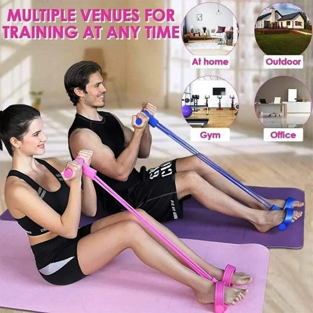 Elevate Your Home Workouts with the Fitness Resistance Bands Foot Ankle Puller Trainer - Perfect for Strength and Body Shaping