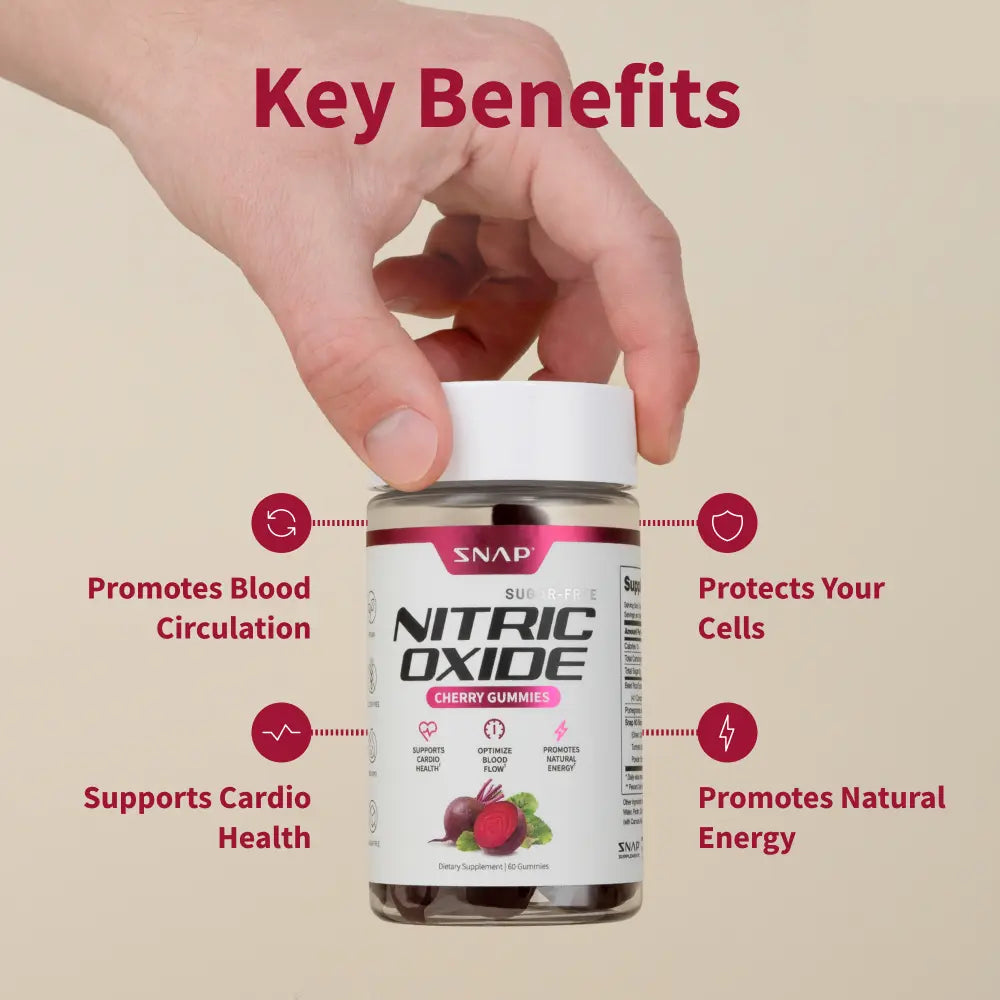 Snap Supplements - Nitric Oxide Gummies Bundle - Cherry + Peach Flavor