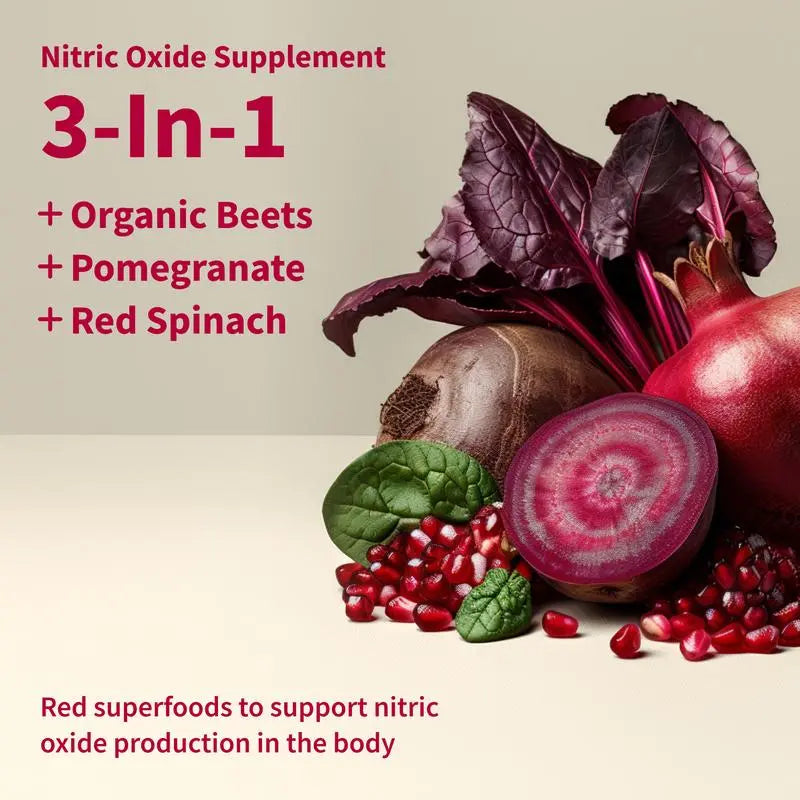Boost Your Performance with Snap Supplements - Nitric Oxide Beets + Booster 60Ct Bundle - Natural Energy & Recovery Formula